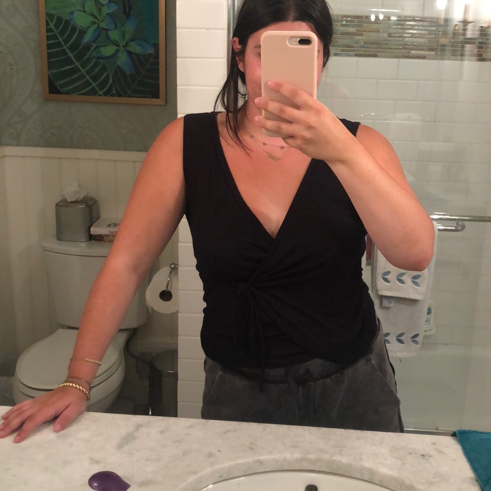 WRAP RIBBED TANK
